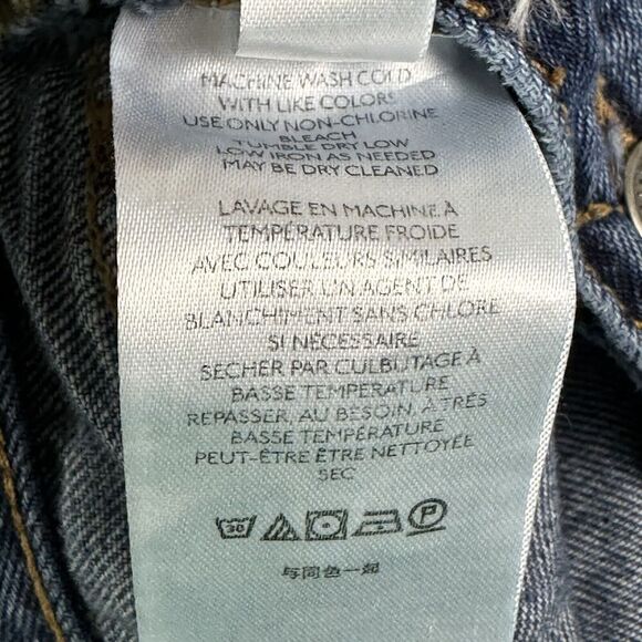 We The Free Jeans Womens 29 Relaxed High Rise Button Fly Straight Boho Grunge - Picture 14 of 15